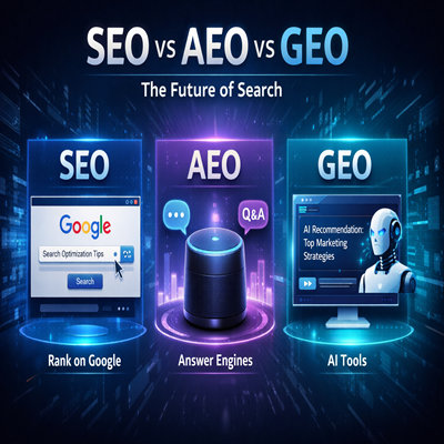 SEO vs AEO vs GEO