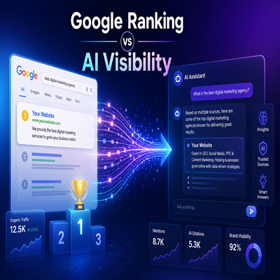 Google Ranking vs AI Visibility